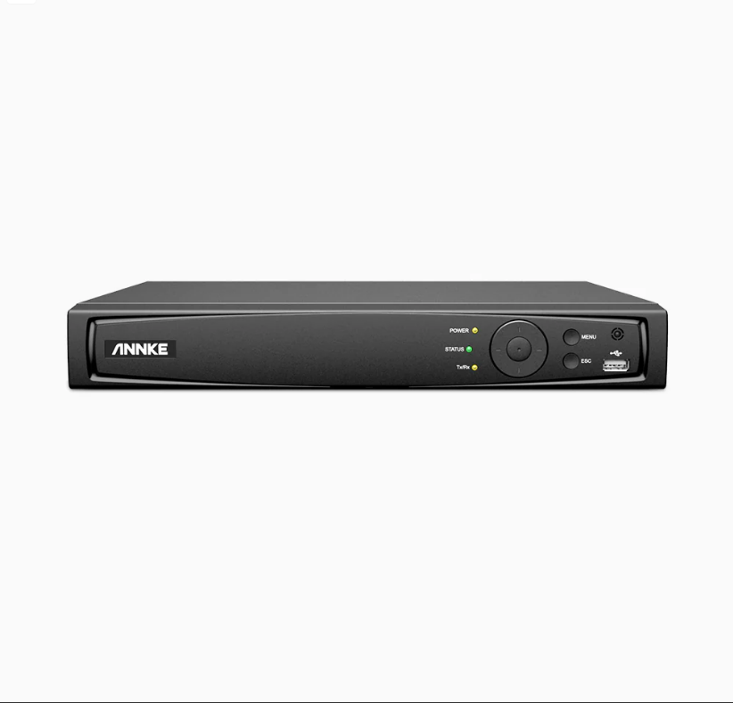 NVR PoE 4K 8 canaux, H.265+, RTSP et ONVIF pris en charge, Fonctionne avec Alexa