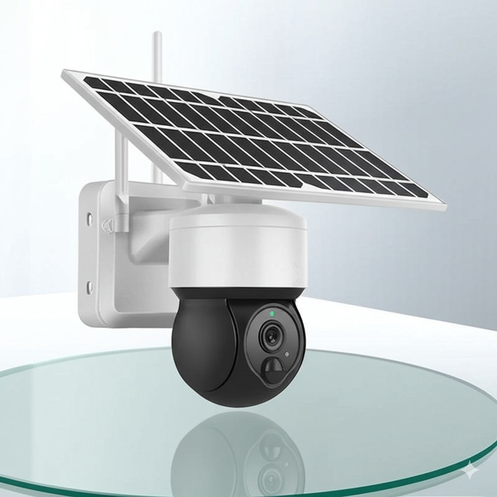 Caméra Solaire WiFi Longue Portée – 100% Autonome, Vision Nocturne HD & Alerte Smartphone