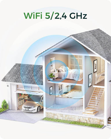 4K 8MP Intérieure Surveillance Caméra 2,4/5GHz Wi-Fi Suivi Automatique Détection Intelligente de Personne/Animaux