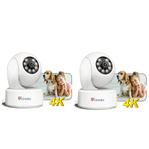 4K 8MP Intérieure Surveillance Caméra 2,4/5GHz Wi-Fi Suivi Automatique Détection Intelligente de Personne/Animaux