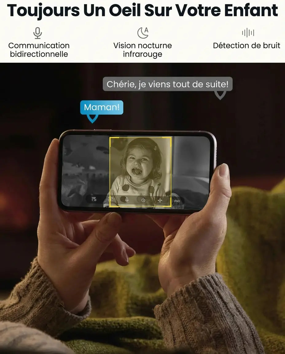 Babyphone Vidéo Caméra Surveillance Bébé