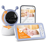 Caméra Bébé BOIFUN 1080p – Babyphone 5 PTZ 360°