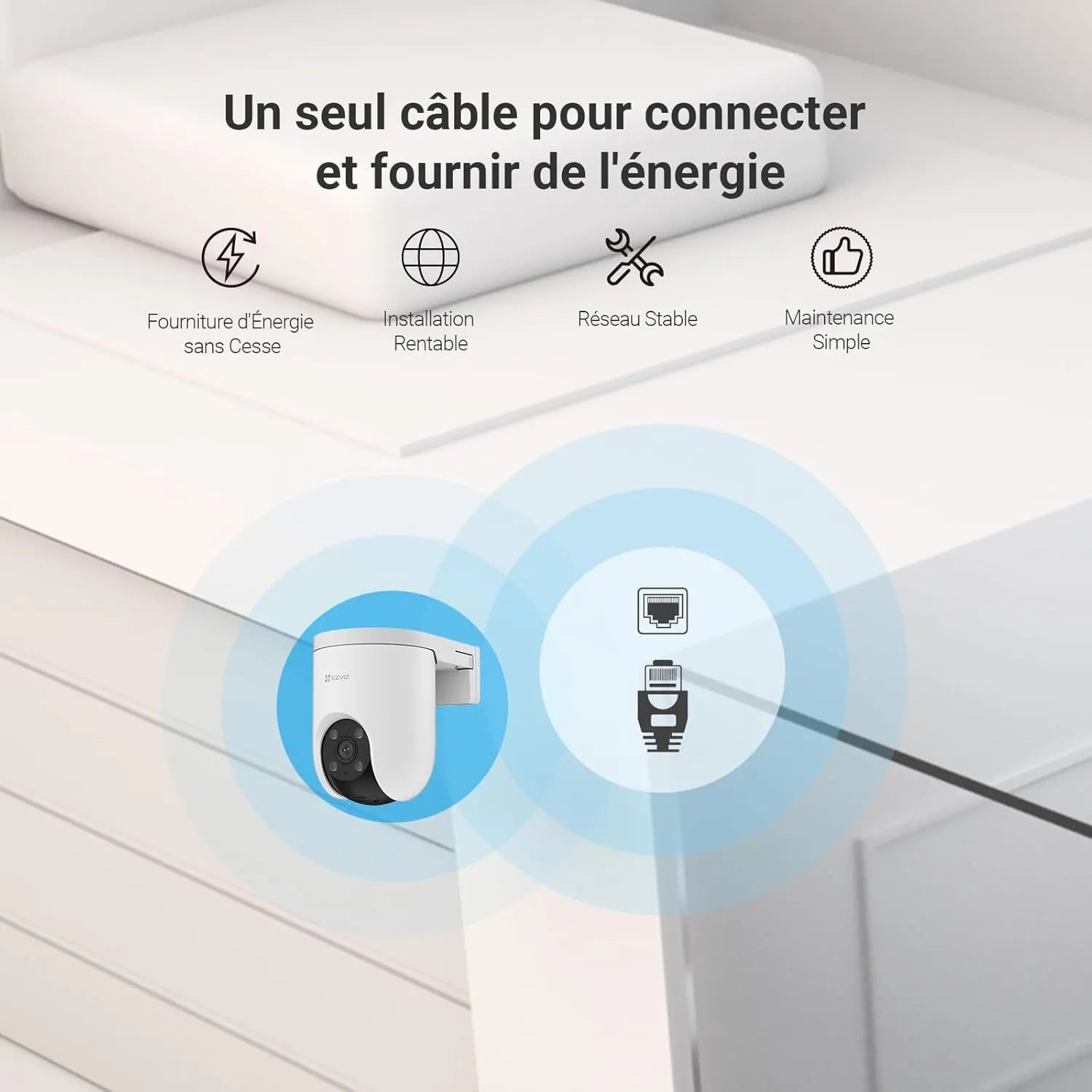 Caméra Connectée au Téléphone EZVIZ C8c 5MP Extérieure