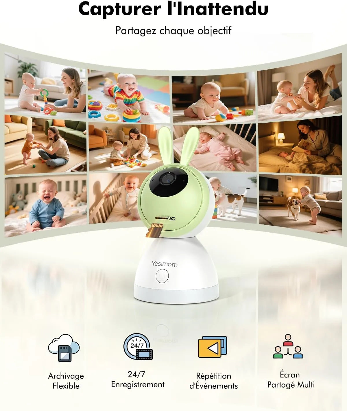 Caméra Babyphone COCOCAM 5MP Avec Suivi Automatique