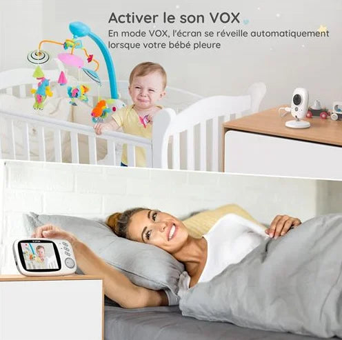 BOIFUN 3.2”Babyphone Camera, Camera Bebe 720P, Vision Nocturne