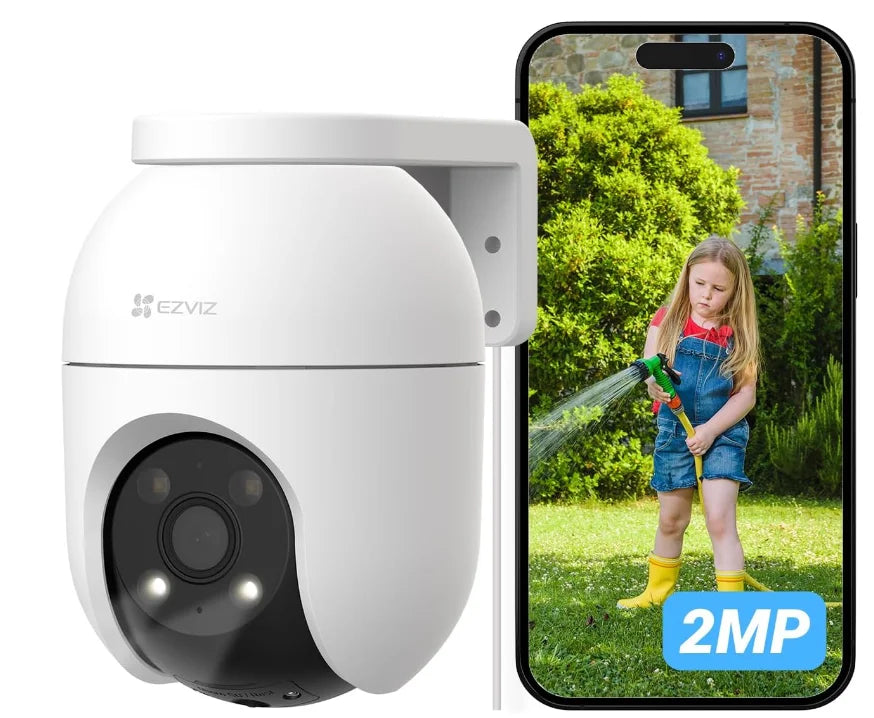 Caméra de surveillance EZVIZ C8c 2MP, Wi-Fi, pour l'extérieur, 360 degrés, avec zoom automatique, détection de forme humaine, vision nocturne 