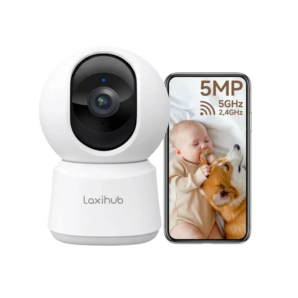 Caméra Connectée au Téléphone LAXIHUB 3K/5MP – WiFi 2,4/5GHz