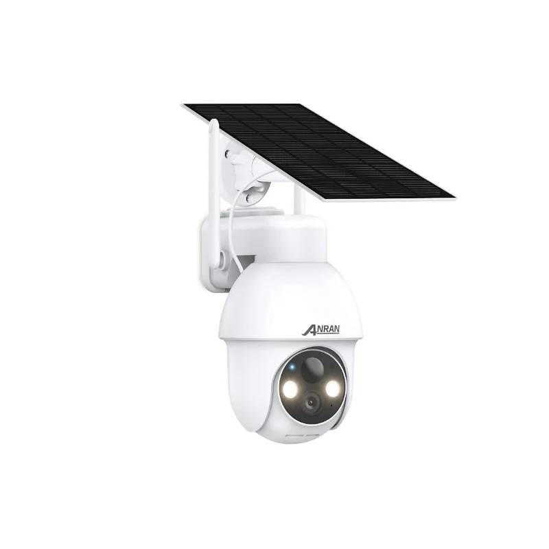 Caméra Solaire à Batterie ANRAN 3MP 2K HD Sans Fil WiFi – Q03 Blanc