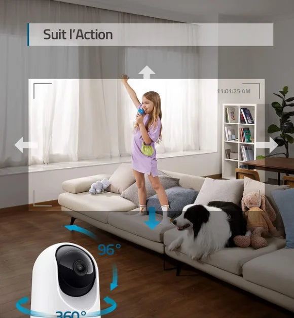 Caméra de surveillance eufy Security Indoor Cam E220, Wi-Fi, caméra d'intérieur