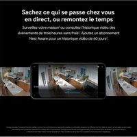 Caméra de surveillance sans fil Bluetooth Google Nest Cam intérieure-extérieure Blanc neige