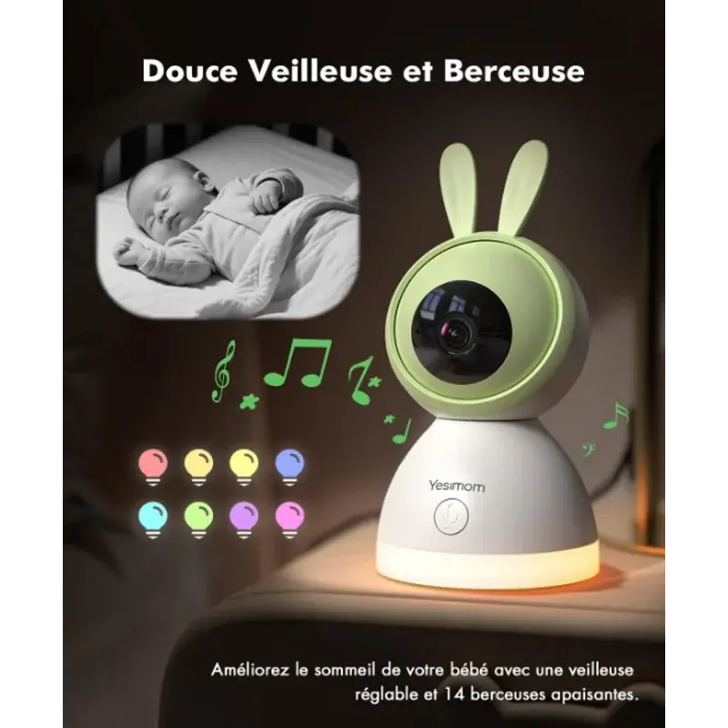 Caméra Babyphone COCOCAM 5MP Avec Suivi Automatique 