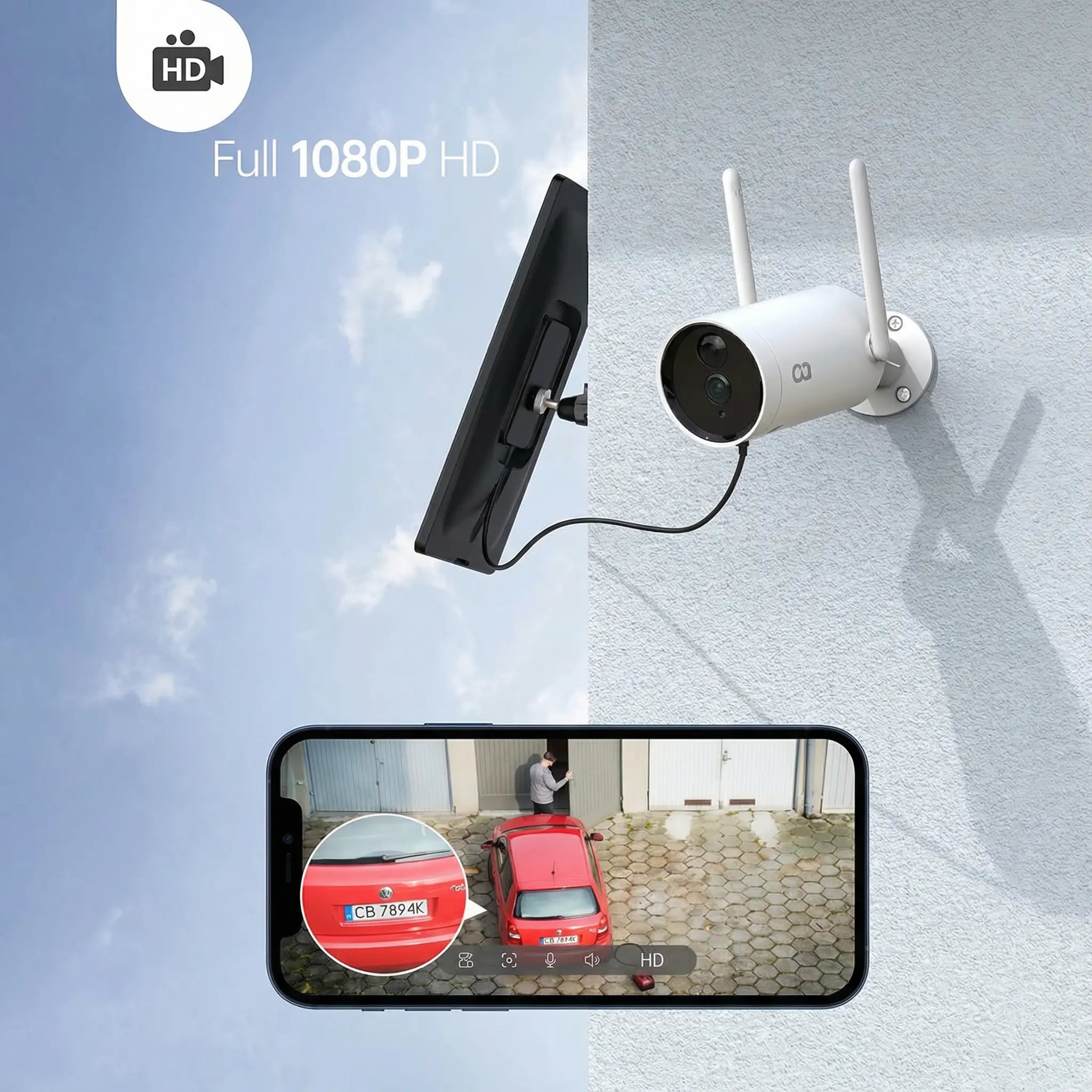 Caméra de surveillance extérieure WIFI sans fil