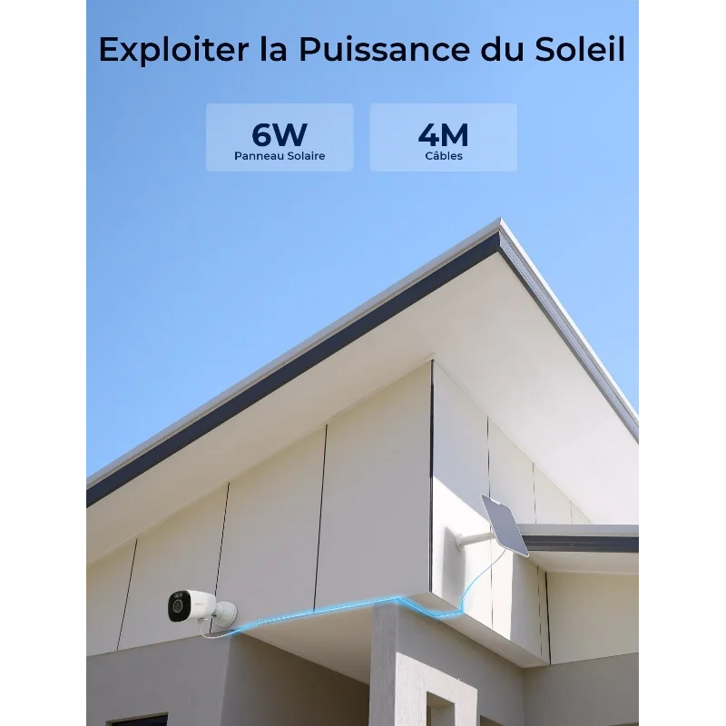 Caméra Solaire 4K WiFi Sans Fil – Reolink + Panneau Solaire
