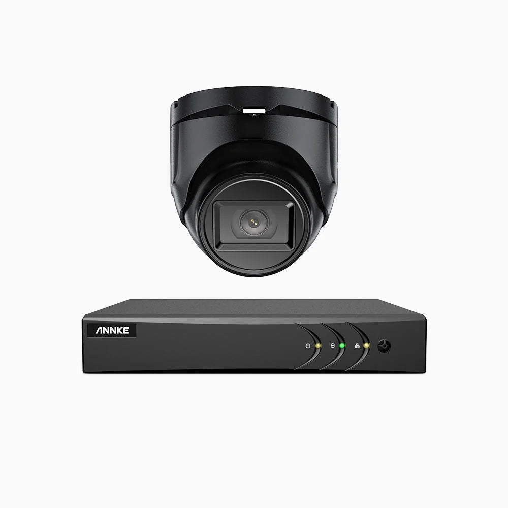 EL200 - Kit de surveillance filaire 1080p à 8 canaux avec 1 caméras, DVR intelligent avec détection humaine