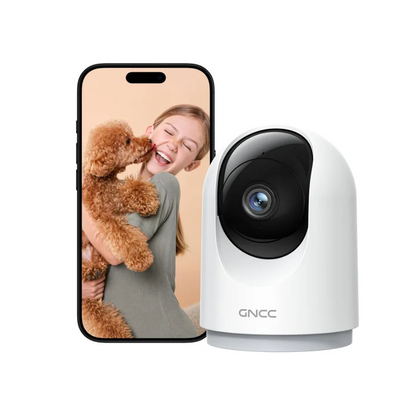 GNCC 2K 3MP Caméra Surveillance 360° Caméra Connectée Smartphone