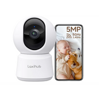 LAXIHUB 3K/5MP Caméra Surveillance 2,4GHz/5GHzConnectée Smartphone