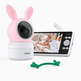 Tivona Pro - Moniteur vidéo pour bébé HD 1080p avec caméra, panoramique à 355° et inclinaison à 55°