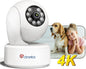 4K 8MP Intérieure Surveillance Caméra 2,4/5GHz Wi-Fi Suivi Automatique Détection Intelligente de Personne/Animaux