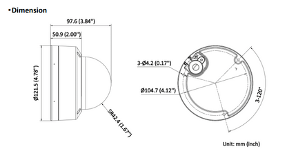 Hikvision DS-2CD2146G2H-ISU Caméra dôme DarkFighter AcuSense 4 MP, PoE, microphone