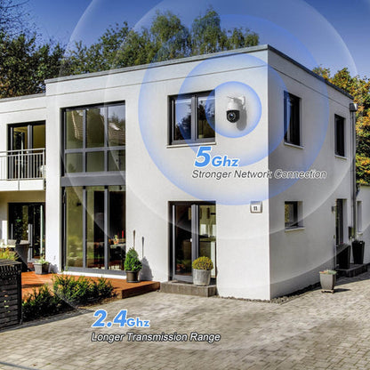 4K 8MP 16X Zoom Optique Caméra Surveillance WiFi Extérieure avec Auto Balayage/Suivi/Zoom