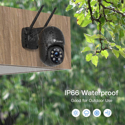 Ctronics Caméra de Surveillance WiFi Extérieure PTZ Caméra IP 360° Détection de Mouvements Humaine Suivi Automatique