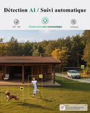 caméra surveillance extérieure 4K, caméra double objectif, caméra zoom hybride 10X, caméra intelligente détection humaine, caméra sécurité animaux véhicules, caméra connectée smartphone extérieur