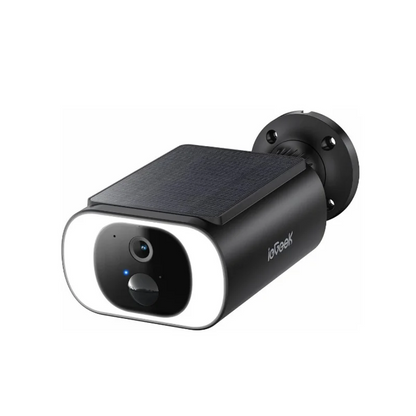 ieGeek 2K Noir Camera Exterieur Solaire sur Batteries, Panneau Solaire Integree
