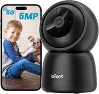 Caméra Connectée au Téléphone ieGeek 5MP – PTZ 360°