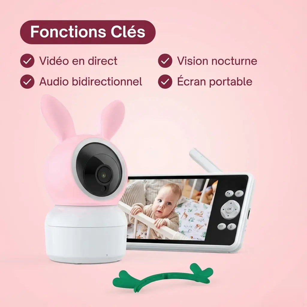 Caméra Bébé Tivona Pro – HD 1080p Panoramique 355°